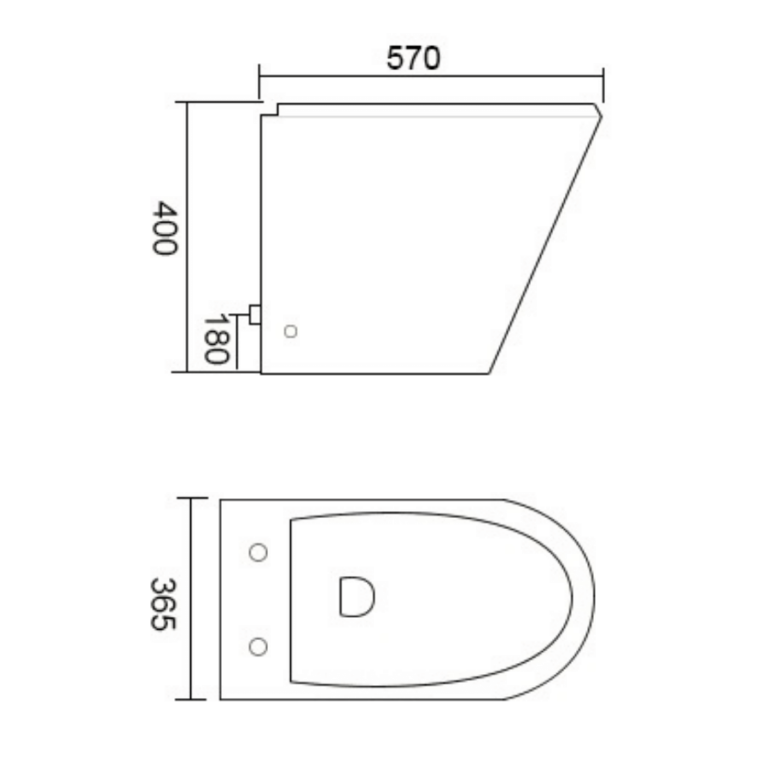 BacktoWall Floor Mounted Toilet Pan 2057B Spigot & More