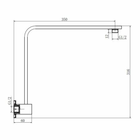 Wall High-rise Shower Arm - Spigot & More