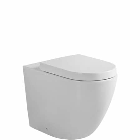 Fienza Koko Gloss White Wall-Faced Toilet Suite
