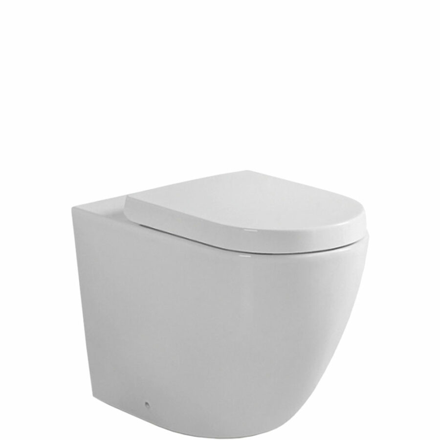 Fienza Koko Gloss White Wall-Faced Toilet Suite