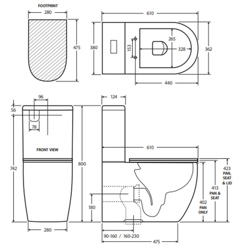 Fienza Isabella Back To Wall Toilet Suite — Ideal Bathroom Centre