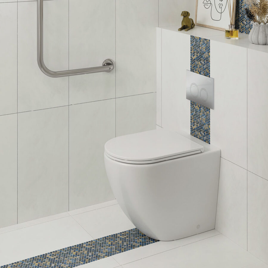 Fienza Alix Ambulant Wall-Faced Toilet Suite, Slim Seat