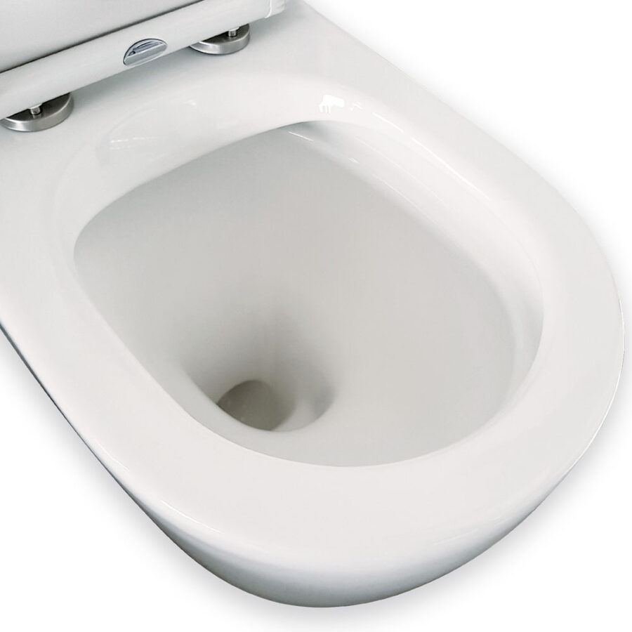 Fienza Koko Back-to-Wall Toilet Suite, Gloss White