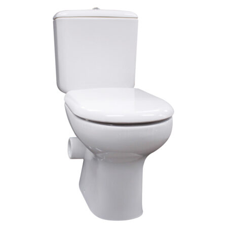 Fienza RAK Liwa White Close-Coupled Toilet Suite, Left Skew Trap