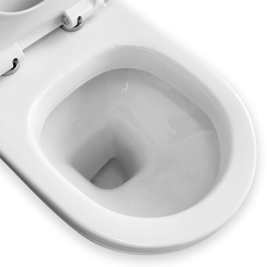 Fienza RAK Liwa White Close-Coupled Toilet Suite, S-Trap 140