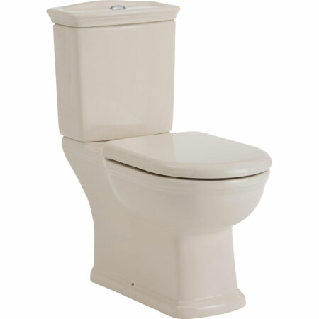 Fienza RAK Washington Ivory Close-Coupled Toilet Suite, S-Trap 240