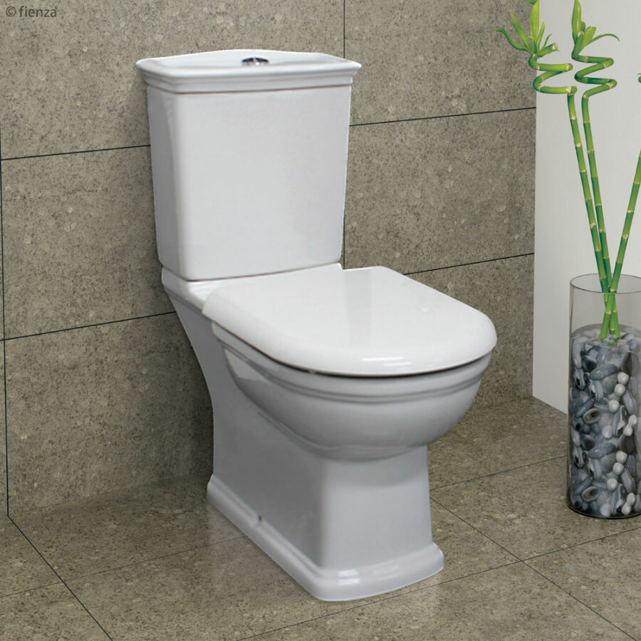 Fienza RAK Washington White Close-Coupled Toilet Suite, P-Trap