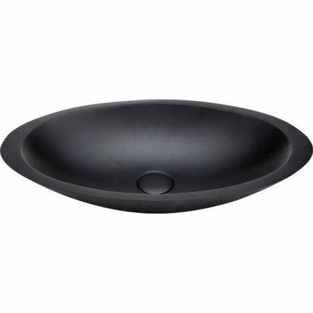 Fienza Bahama Matte Black Cast Stone Above Counter Basin