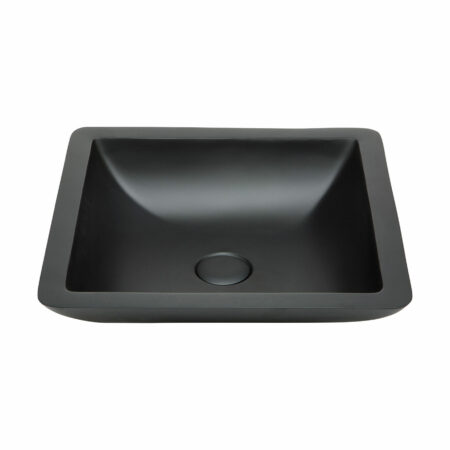 Fienza Classique 420 Matte Black Cast Stone Above Counter Basin