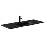 Fienza Dolce Matte Black Full Depth Ceramic Basin-Top 1200