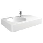 Fienza Encanto 700 Cast Stone Wall Basin, 1 Tap Hole