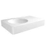 Fienza Encanto 700 Cast Stone Wall Basin, No Tap Hole
