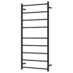 Fienza Isabella Heated Towel Rail, 600 x 1200mm, Matte Black