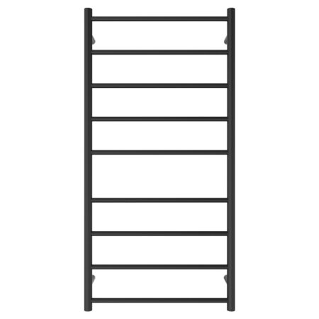 Fienza Isabella Heated Towel Rail, 600 x 1200mm, Matte Black