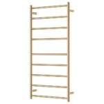 Fienza Isabella Heated Towel Rail, 600 x 1200mm, Urban Brass