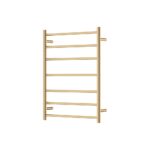 Fienza Isabella Heated Towel Rail, 600 x 800mm, Urban Brass