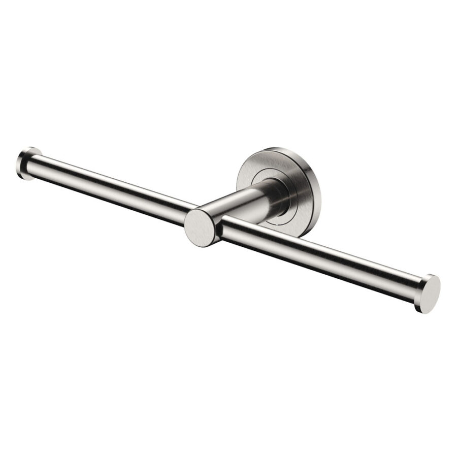 Fienza Kaya Double Toilet Roll Holder, Brushed Nickel