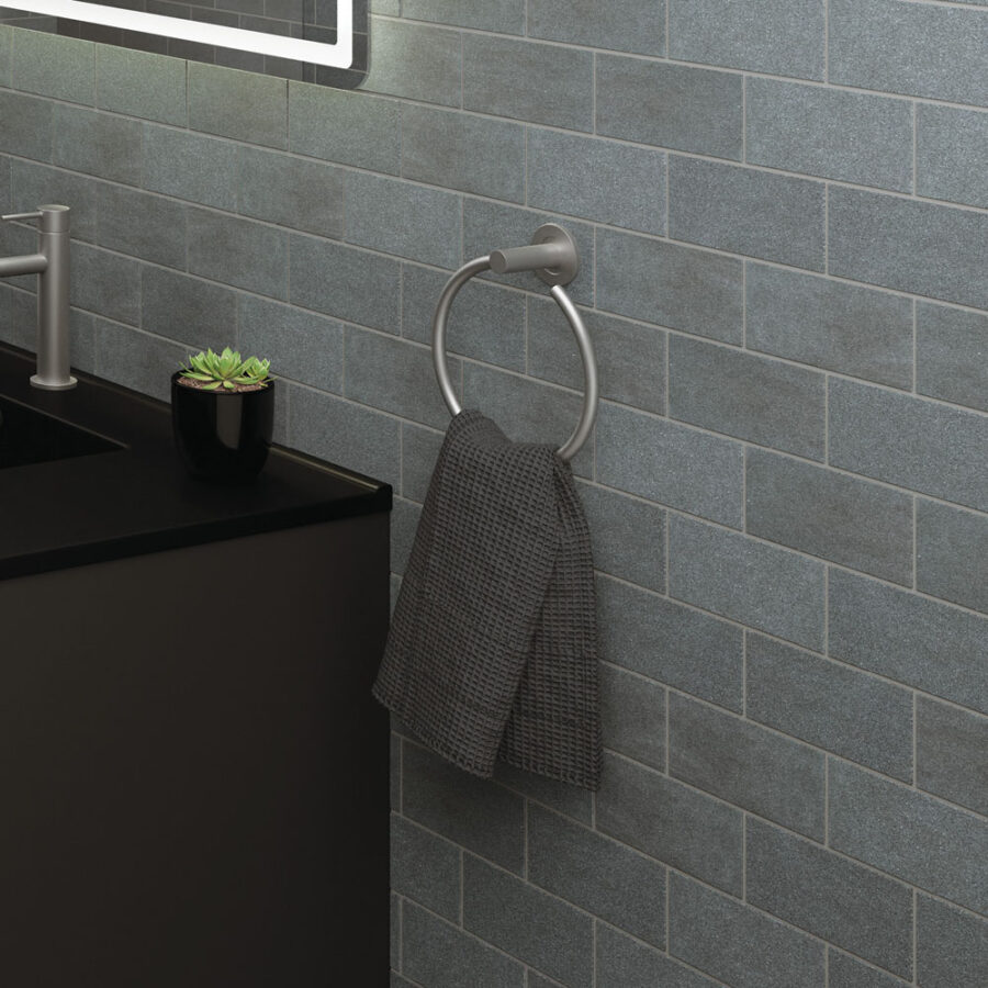 Fienza Kaya Hand Towel Rail / Toilet Roll Holder, Gun Metal