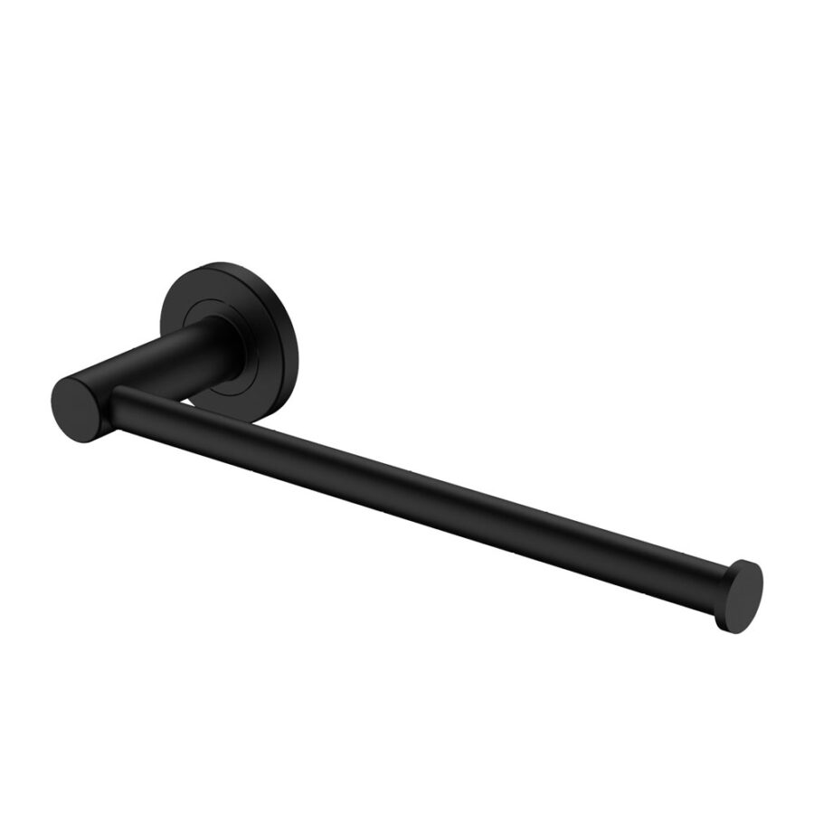 Fienza Kaya Hand Towel Rail / Toilet Roll Holder, Matte Black