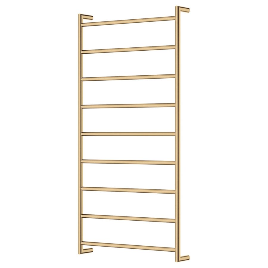 Fienza Kaya Heated Towel Rail, 600 x 1200mm, Urban Brass