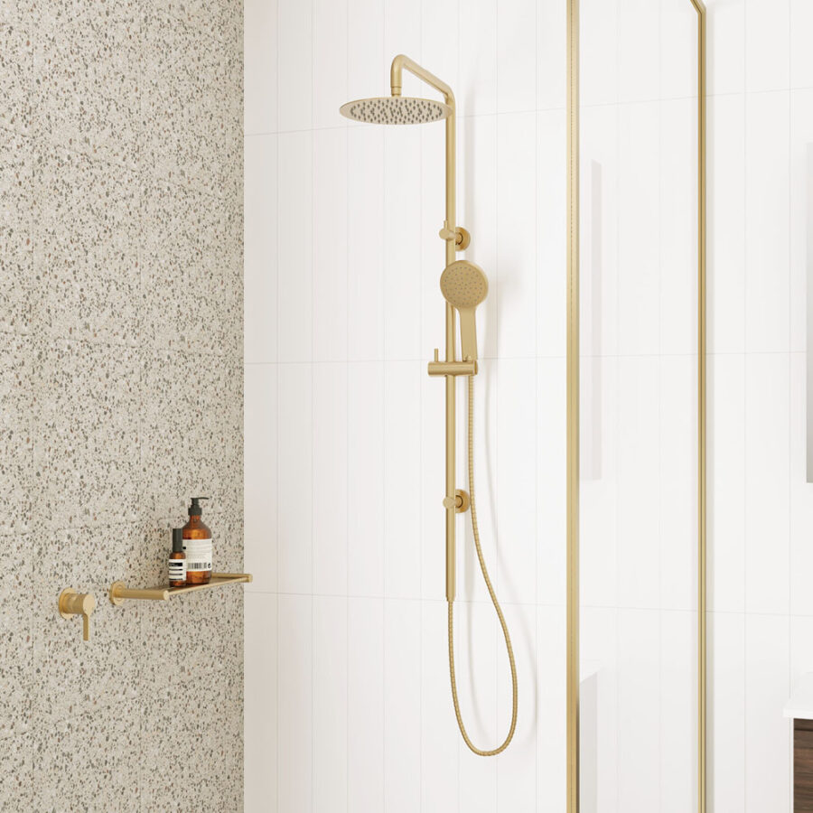 Fienza Kaya Shower Shelf, Urban Brass