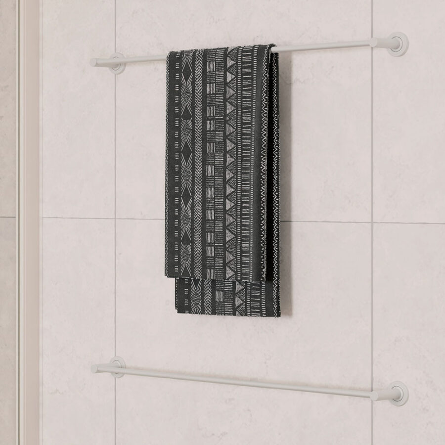Fienza Kaya Single Towel Rail, 900mm, Matte White