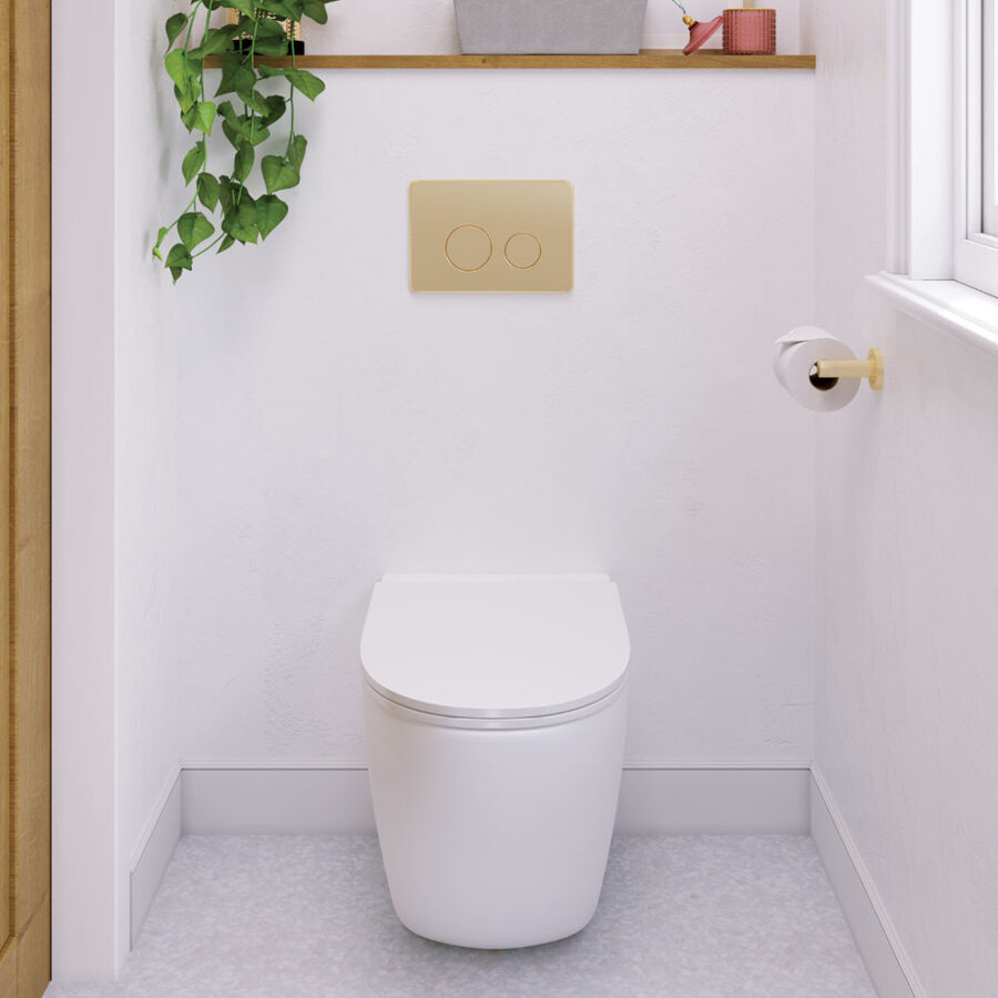 Fienza Kaya Toilet Roll Holder, Urban Brass