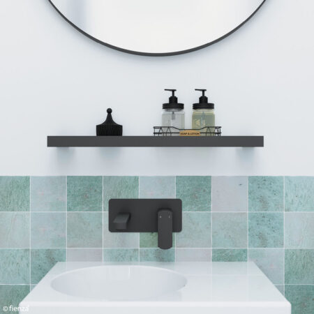 Fienza Koko Glass Shelf, Matte Black