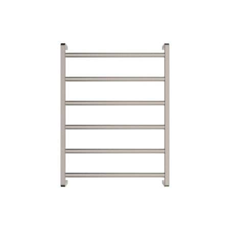 Fienza Koko Heated Towel Rail, 600 x 800mm, Brushed Nickel