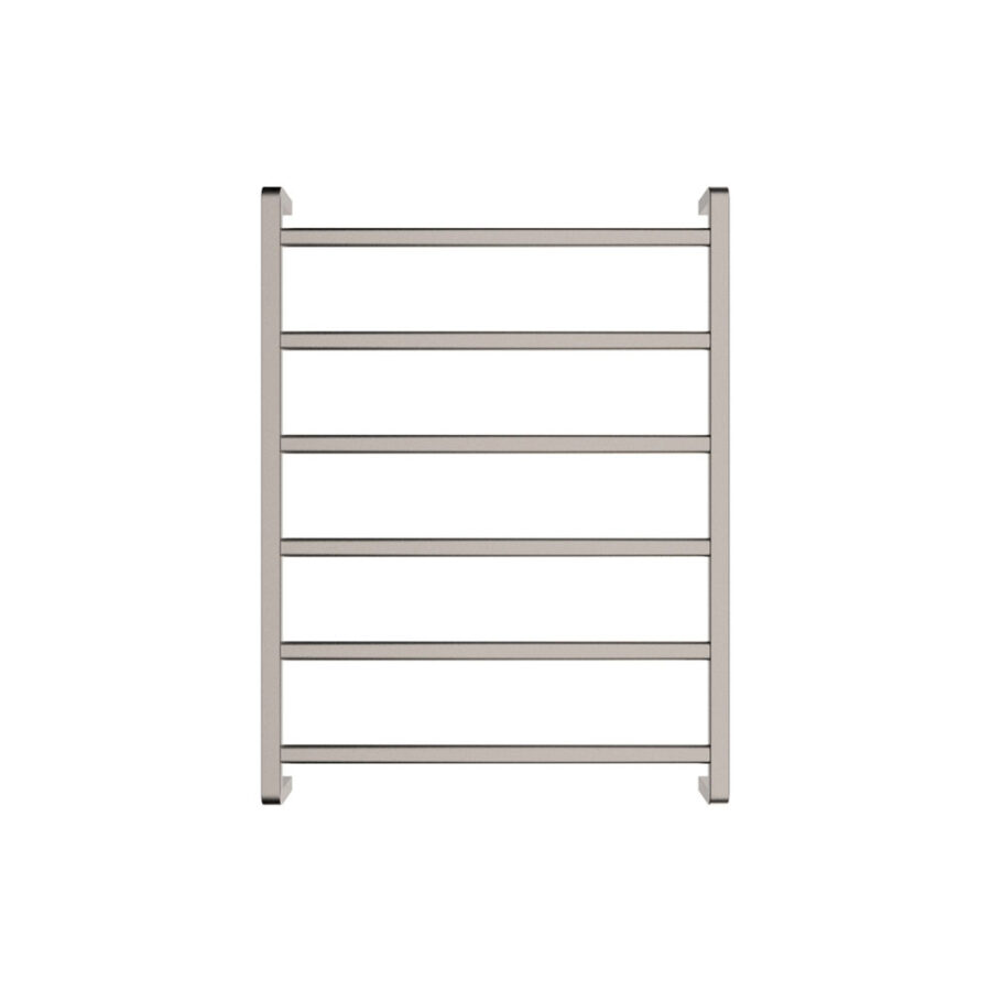 Fienza Koko Heated Towel Rail, 600 x 800mm, Brushed Nickel