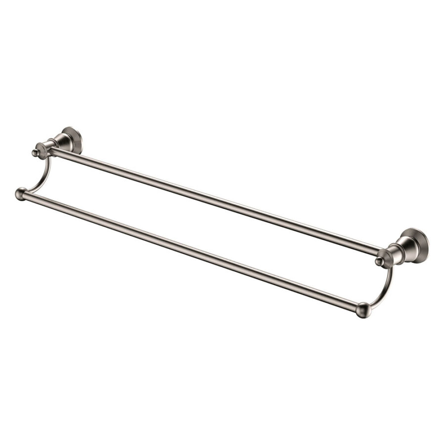 Fienza Lillian Double Towel Rail, Brushed Nickel