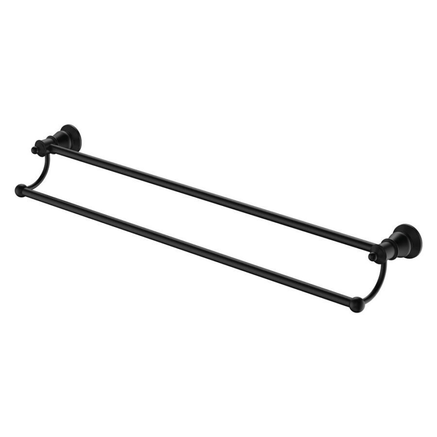 Fienza Lillian Double Towel Rail, Matte Black