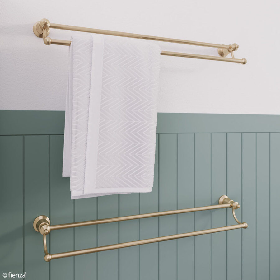 Fienza Lillian Double Towel Rail, Urban Brass