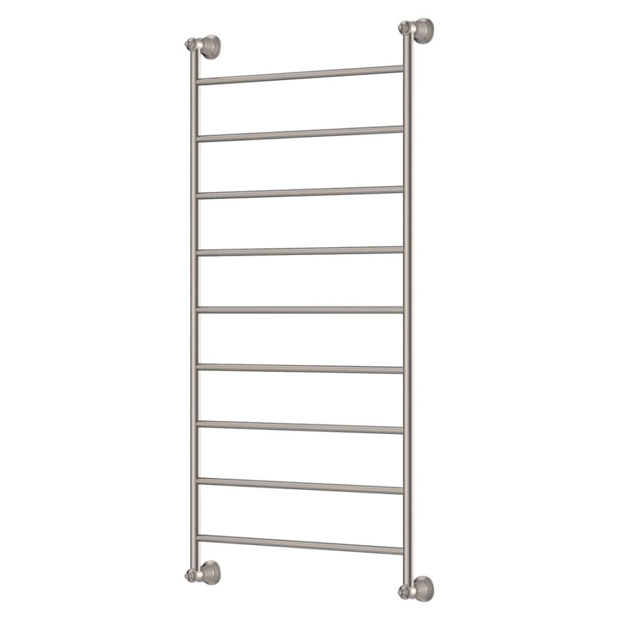 Fienza Lillian Heated Towel Rail, 600 x 1200mm, Brushed Nickel