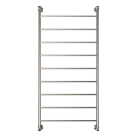Fienza Lillian Heated Towel Rail, 600 x 1200mm, Brushed Nickel