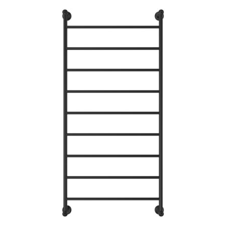 Fienza Lillian Heated Towel Rail, 600 x 1200mm, Matte Black