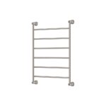 Fienza Lillian Heated Towel Rail, 600 x 800mm, Brushed Nickel