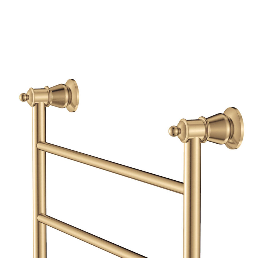 Fienza Lillian Heated Towel Rail, 600 x 800mm, Urban Brass