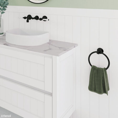 Fienza Lillian Towel Ring, Matte Black