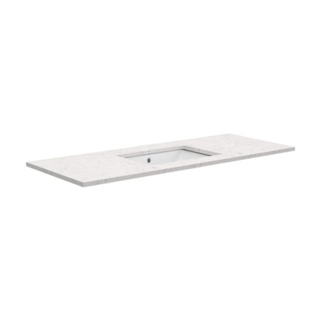 Fienza Sarah Bianco Marble 1200 Undermount Basin-Top, No Tap Hole