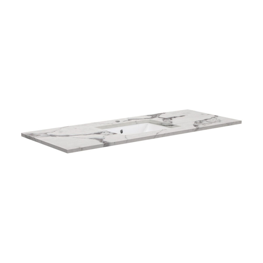 Fienza Sarah Calacatta Marble 1200 Undermount Basin-Top, 1 Tap Hole