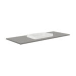Fienza Sarah Dove Grey 1200 Semi-Inset Basin-Top, 1 Tap Hole