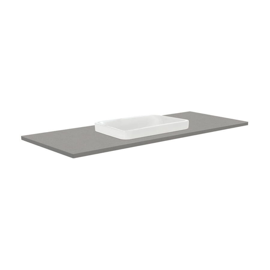 Fienza Sarah Dove Grey 1200 Semi-Inset Basin-Top, 1 Tap Hole