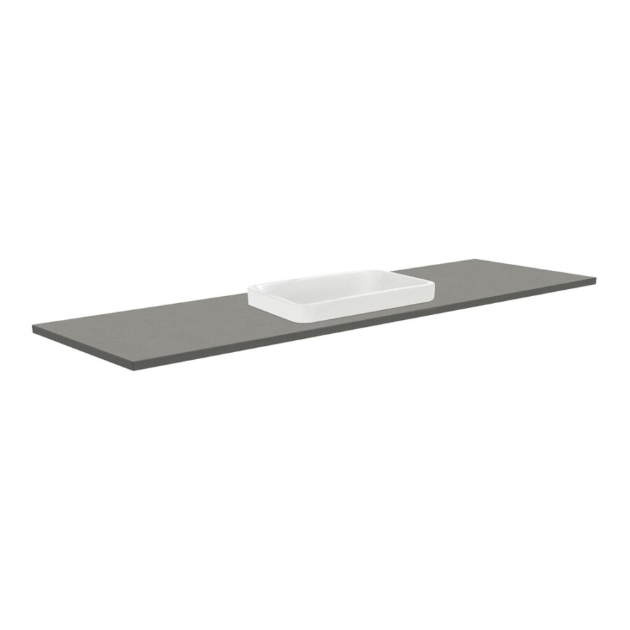 Fienza Sarah Dove Grey 1500 Semi-Inset Basin-Top, Single Bowl, No Tap Hole