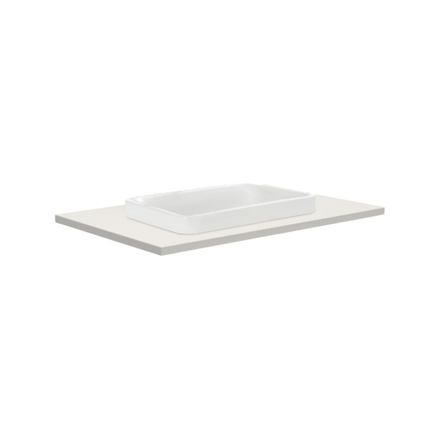 Fienza Sarah Roman Sand 750 Semi-Inset Basin-Top, No Tap Hole