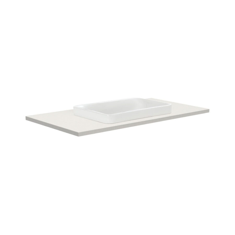 Fienza Sarah Roman Sand 900 Semi-Inset Basin-Top, No Tap Hole