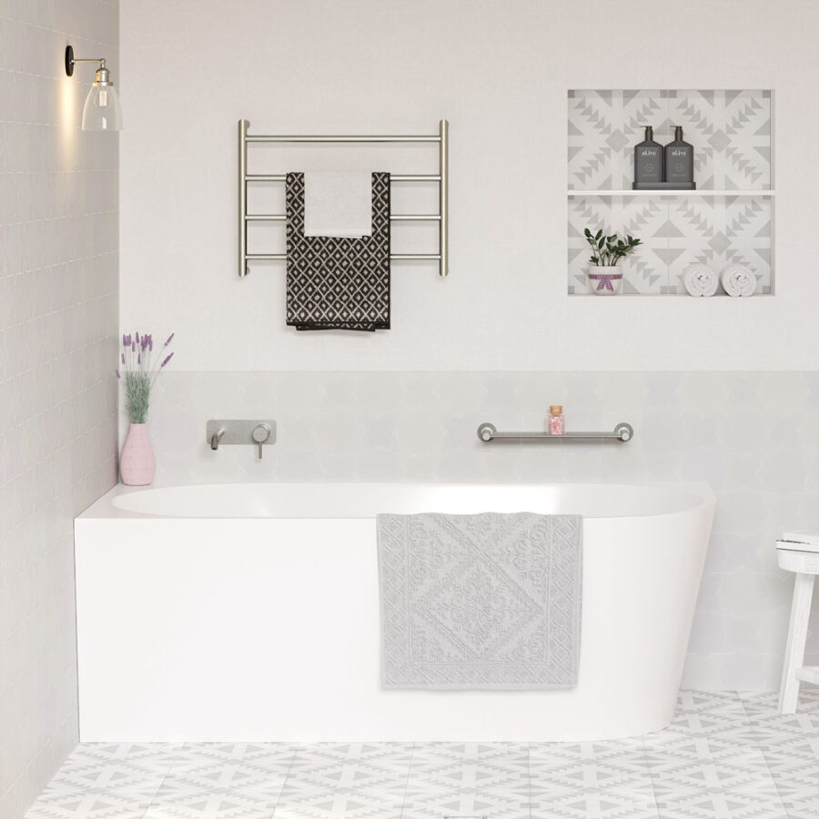 Fienza Isabella Right-Hand Acrylic Corner Bath, 1700mm