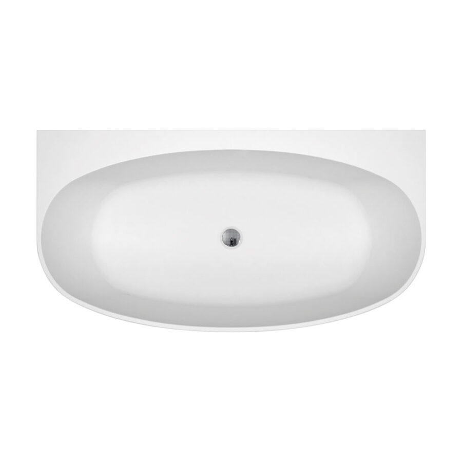 Fienza Keeto Back-To-Wall Acrylic Bath, 1500mm