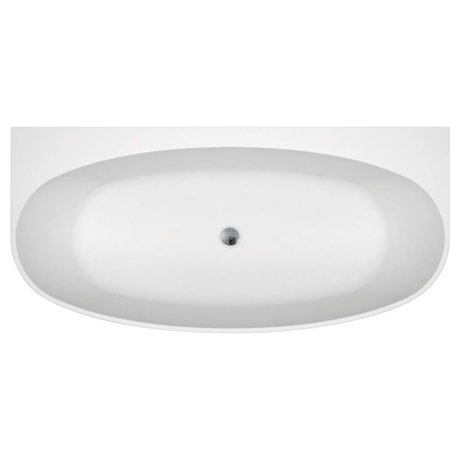 Fienza Keeto Back-To-Wall Acrylic Bath, 1700mm