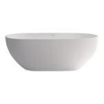 Fienza Nero Cast Stone Solid Surface Bath, 1550mm